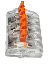 CONECTOR ILUMINACAO INCOLOR 5 VIAS 4MM C/100PCS TIPO WAGO