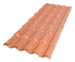 TELHA COLONIAL PVC 3,94 X 5 ONDAS TERRACOTA