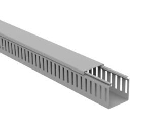 CANALETA 2 MTS SEMI ABERTA 20MM CINZA