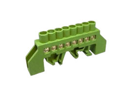 BARRAMENTO TERRA C/8 BORNES VERDE