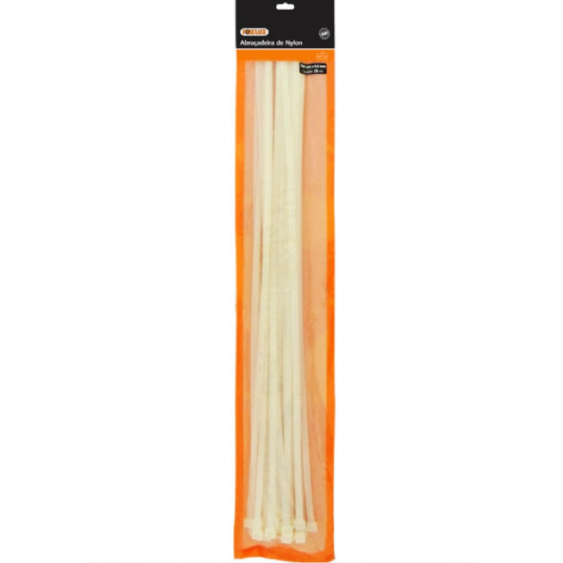 ABRACADEIRA NYLON 530X12,7 BRANCA C/25