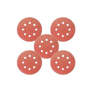 DISCO DE LIXA COM VELCRO PERFURADO 125MM GRAO 180 C/5 PECAS