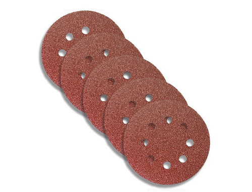 DISCO DE LIXA COM VELCRO PERFURADO 125MM GRAO 24 C/5 PECAS