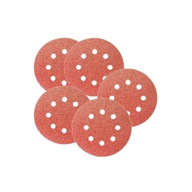 DISCO DE LIXA COM VELCRO PERFURADO 125MM GRAO 220 C/5 PECAS