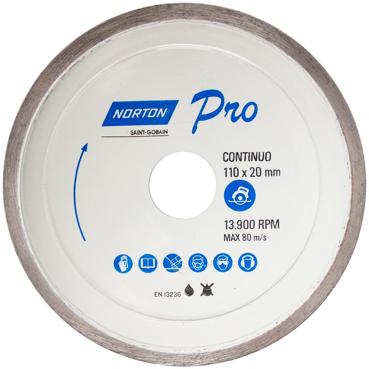 DISCO DIAMANTADO CONTINUO NORTON 110MM