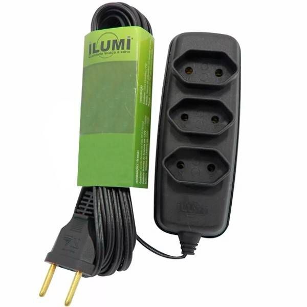 EXTENSAO PARALELA 1,5MTS 10A PRETA