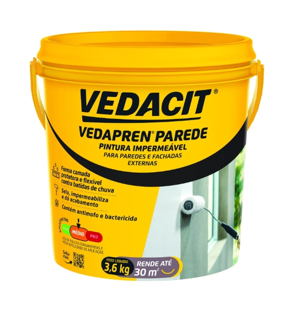 IMPERMEABILIZANTE PAREDE VEDAPREN 3,6 KG