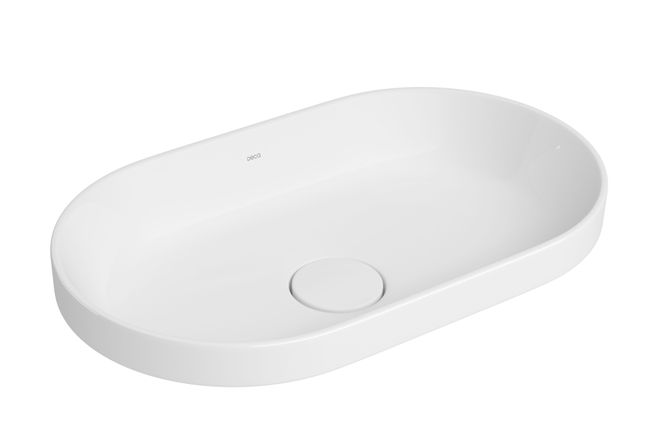 CUBA SOBREPOR 50CM BRANCA OVAL