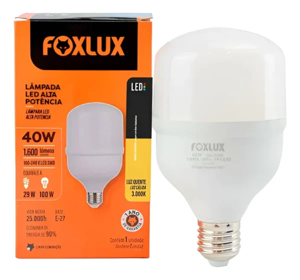 LAMPADA LED BULBO 40W 3000K FX