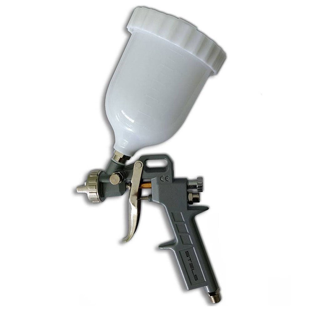PISTOLA PINTURA PNEUMATICA COM TANQUE ALTO 600ML