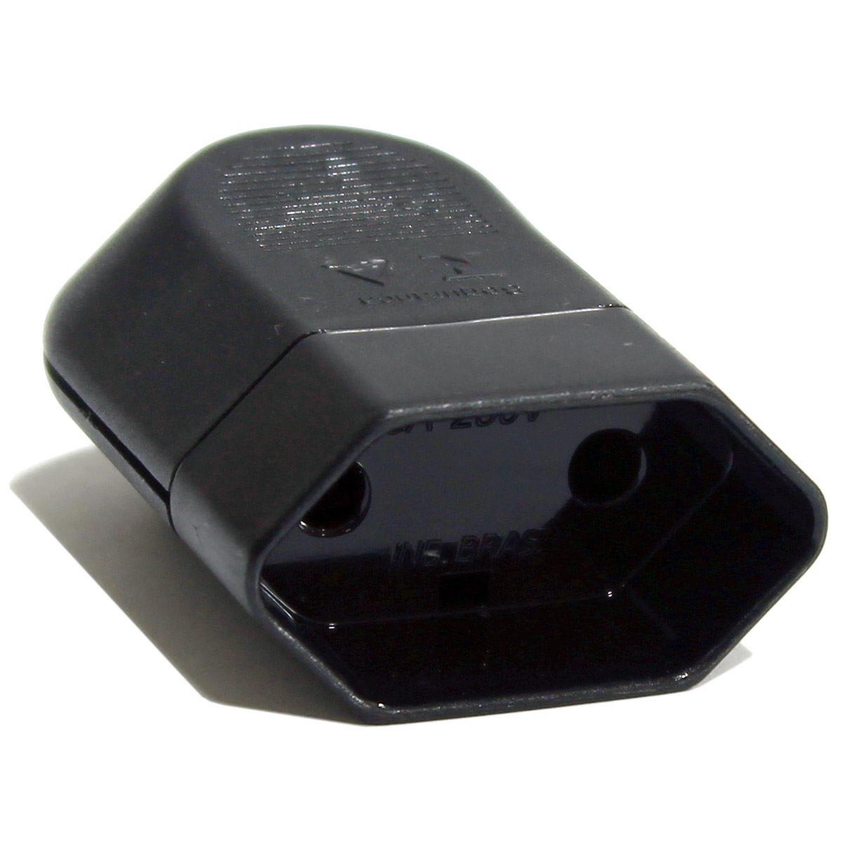 PLUG FEMEA 2P 10A PRETA