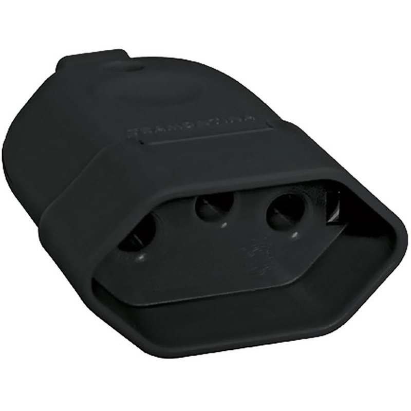PLUG FEMEA 2P+T PRETA 20A