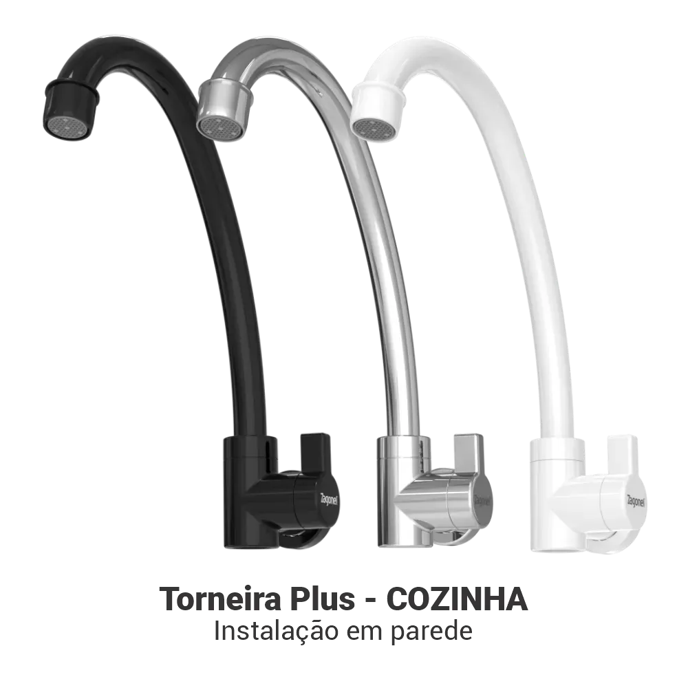 TORNEIRA PLUS COZINHA PAREDE PRETA