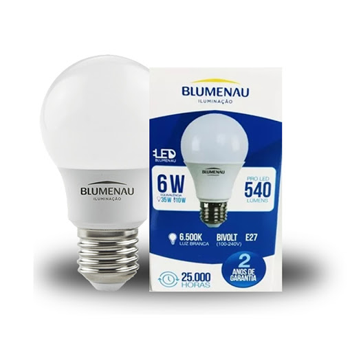 LAMPADA LED BULBO 6W 6500K BLUMENAU
